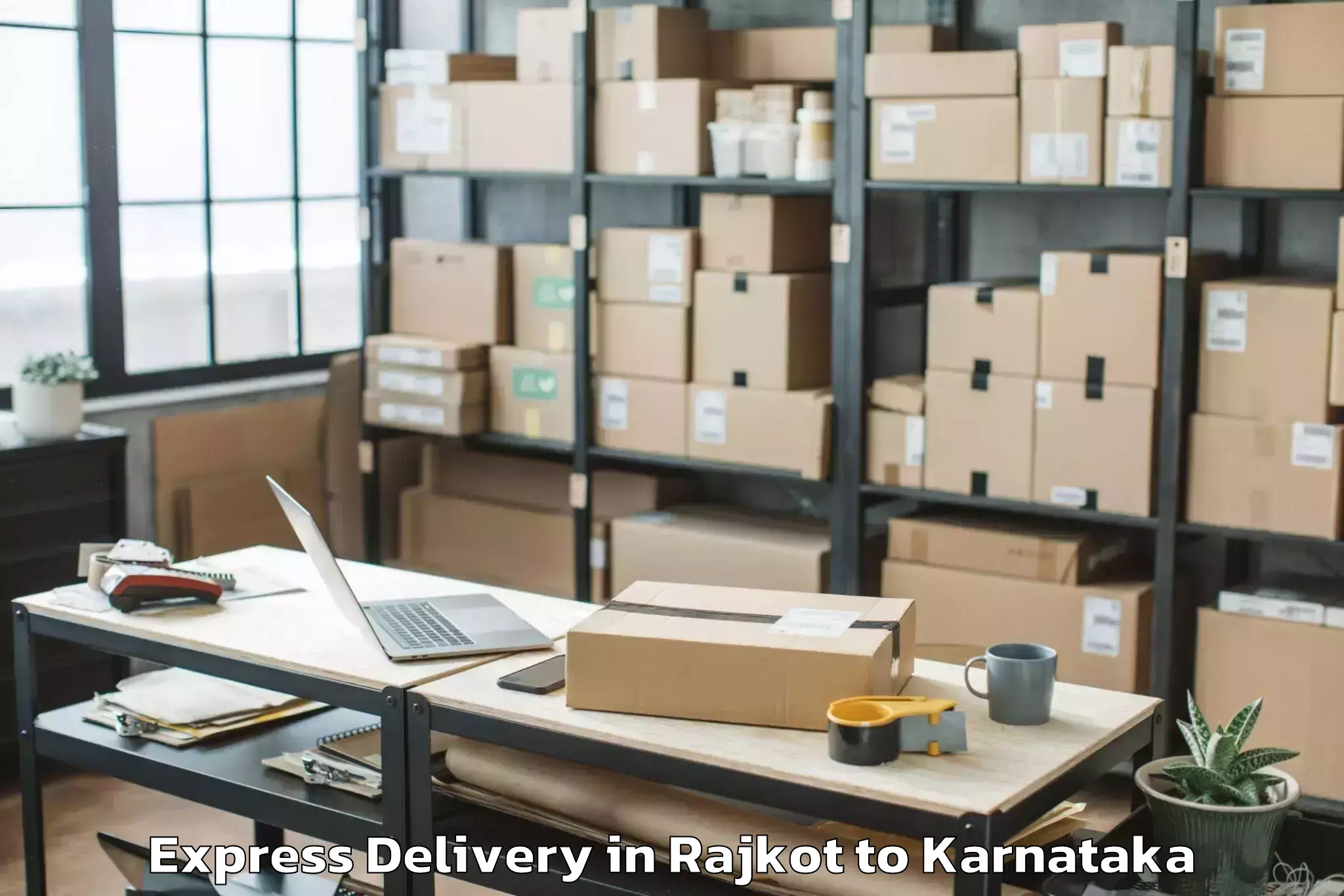 Get Rajkot to Nelamangala Town Express Delivery